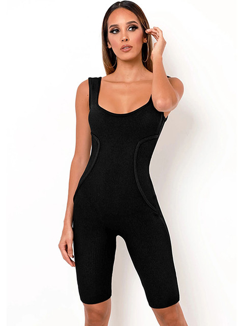 LULU & SKY Solid Scoop Neck Jumpsuit