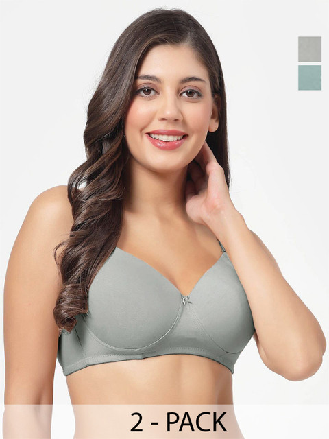 SHYAM SONS FLAIR Women Pack Of 2 Full Coverage Lightly Padded Bra