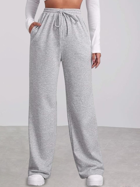 Imsa Moda Women Solid Regular Fit High-Rise Flat-Front Trousers