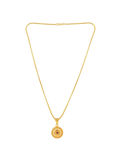 ADMIER Gold-Plated Circular Pendants with Chains - Image 2
