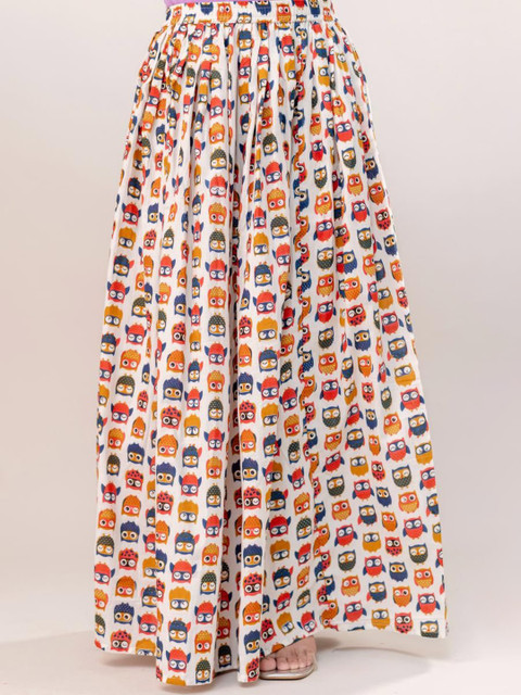 SUNEKH Printed Flared Maxi Skirt