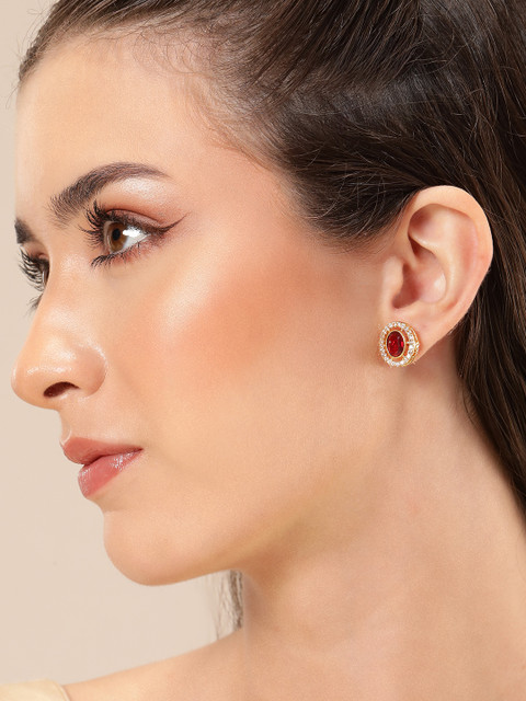 Anouk Gold Plated Contemporary Studs Earrings