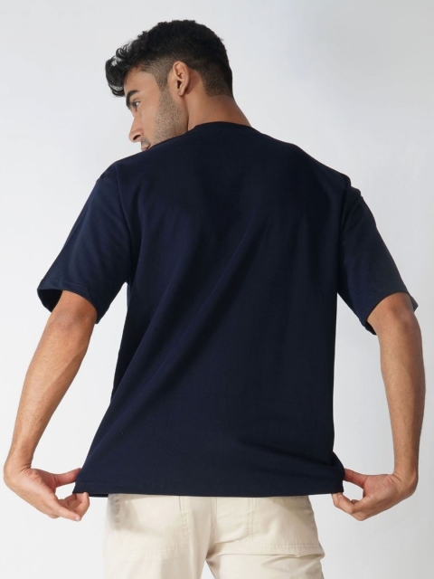 Untamed Clothing Men Typography Solid Oversized Regular Cotton T-shirt - Image 4