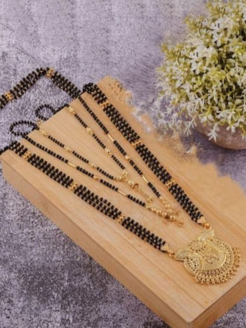 Anouk Gold-Plated Artificial Stones and Beads Mangalsutra