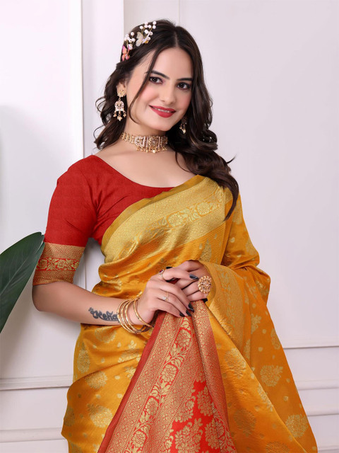 HERE&NOW Woven Design Zari Banarasi Saree