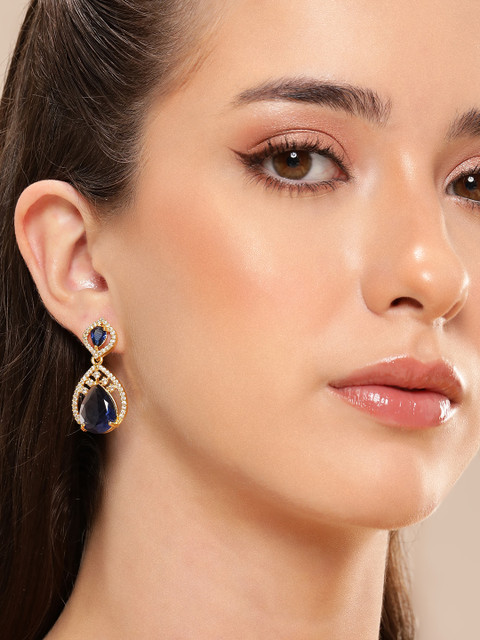 Anouk Gold Plated Contemporary Drop Earrings