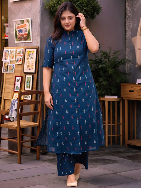 Aaghnya Women Ethnic Motifs Printed Kurta with Trousers