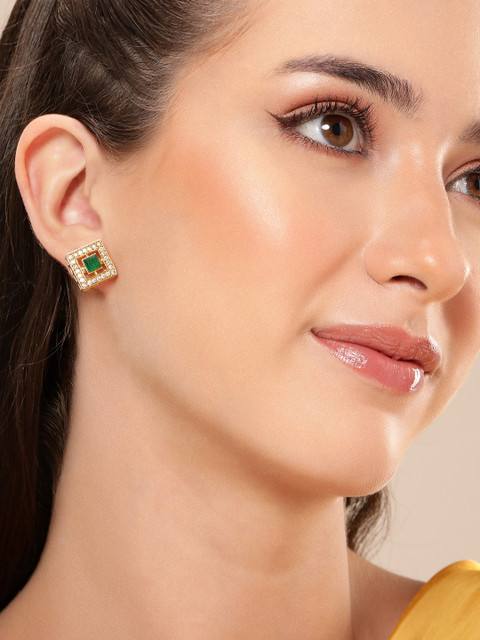 Anouk Gold Plated Contemporary Stud Earrings