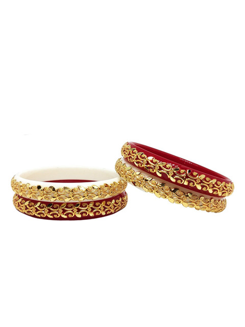 TANVI J Gold-plated Bangle (Pack of 4)