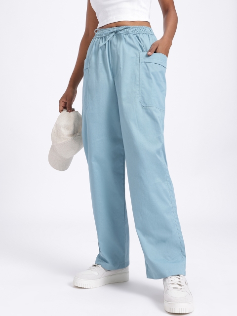 glitchez Women High-Rise Regular Fit Trousers