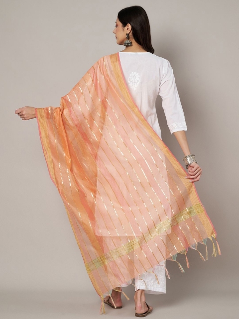 MUFFLY Striped CottonDupatta - Image 4