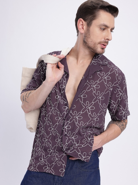 glitchez Embroidered Relaxed Fit Shirt