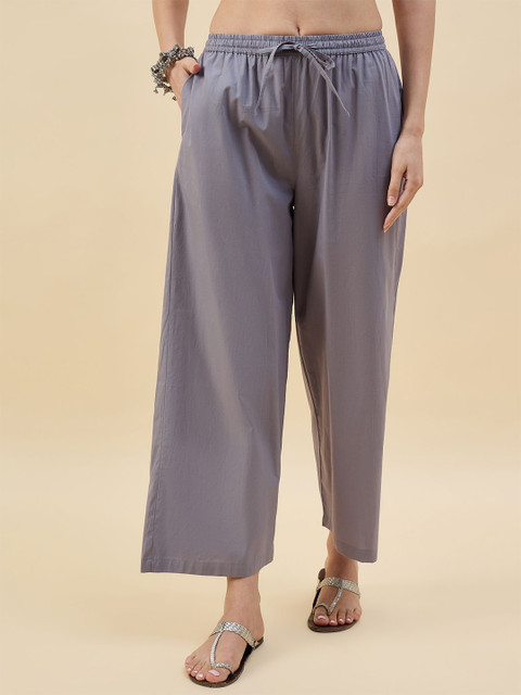 KLOSIA Women Straight Cotton Palazzos