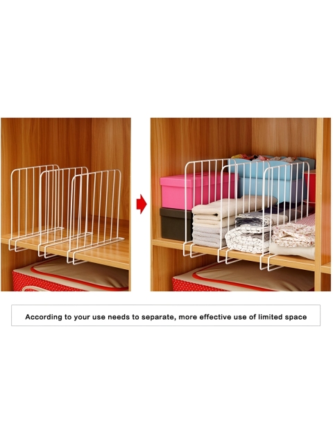 Go Hooked Pack of 3 Wardrobe Shelf Divider Cloth Organizer - Image 4