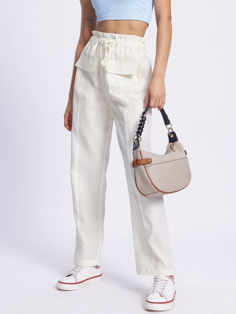 glitchez Women Paperbag Waist Trousers