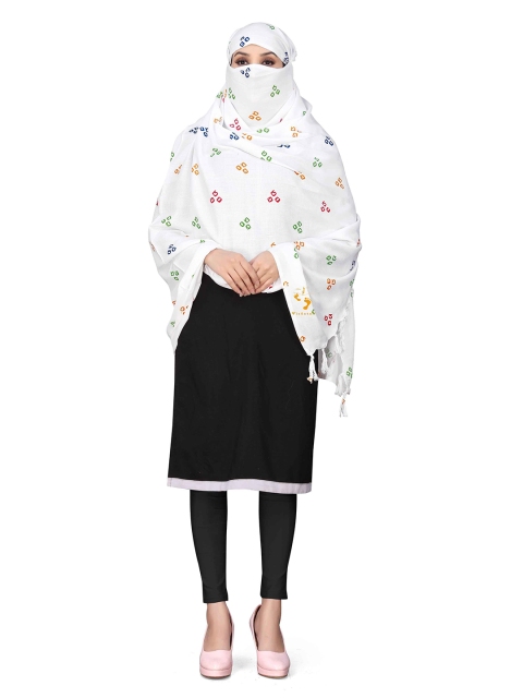 Vicharan Geometric Printed Cotton Dupatta With Tasselled - Image 5