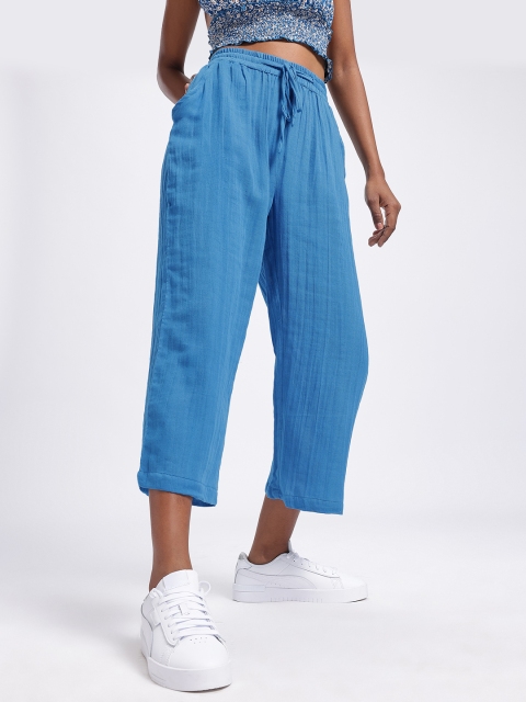 glitchez Women Crinkled Relaxed Trousers