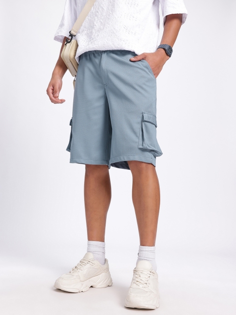 glitchez Men Utility Cargo-Style Shorts