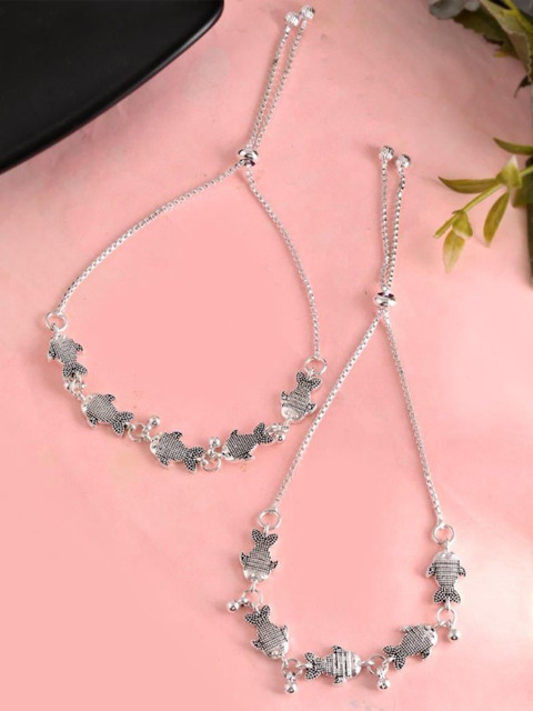 Sangria Silver-Plated Anklet