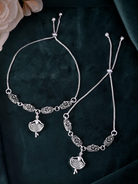 Sangria Silver-Plated Anklet