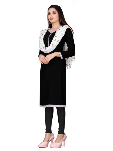 Vicharan Geoemtric Printed Cotton Dupatta With Tasselled - Image 3