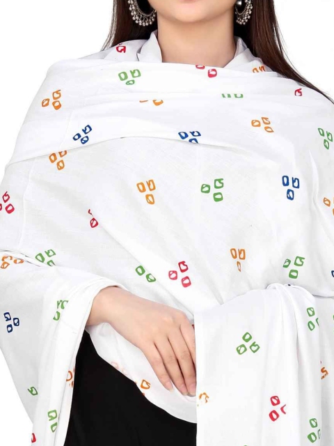 Vicharan Geometric Printed Cotton Dupatta With Tasselled - Image 2