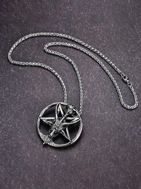 Bling Queen Unisex Stainless Steel Silver-Plated Pendant With Chain