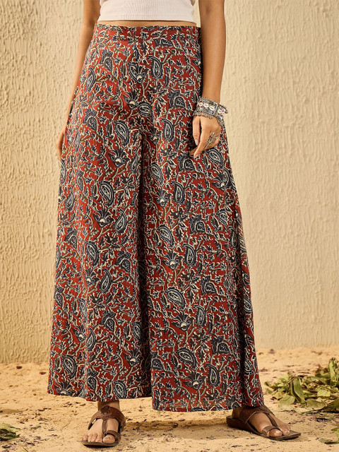 InWeave Women Floral Printed Flared Ethnic Palazzos