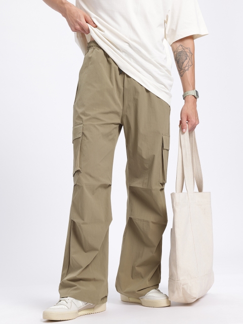 glitchez Men Mid-Rise Cargo Trousers