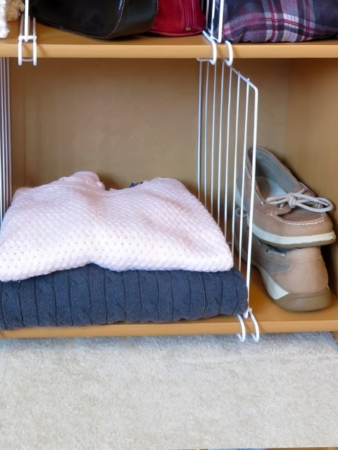 Go Hooked Pack of 4 Wardrobe Shelf Divider Cloth Organizer - Image 5