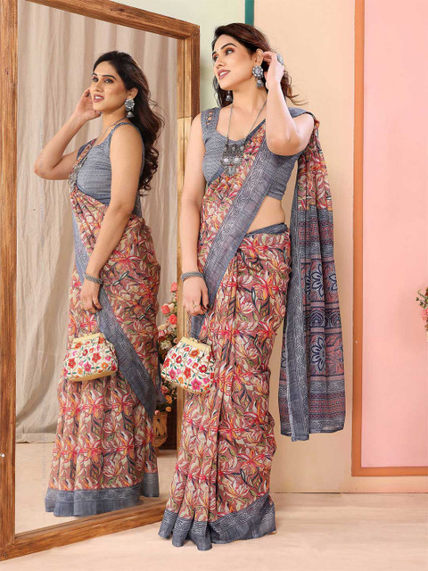 Anouk Floral Printed Kota Saree