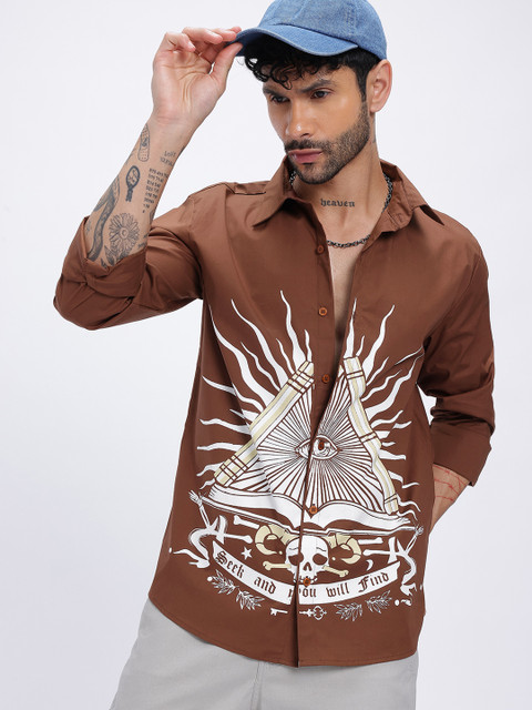 glitchez Graphic Print Relaxed Shirt