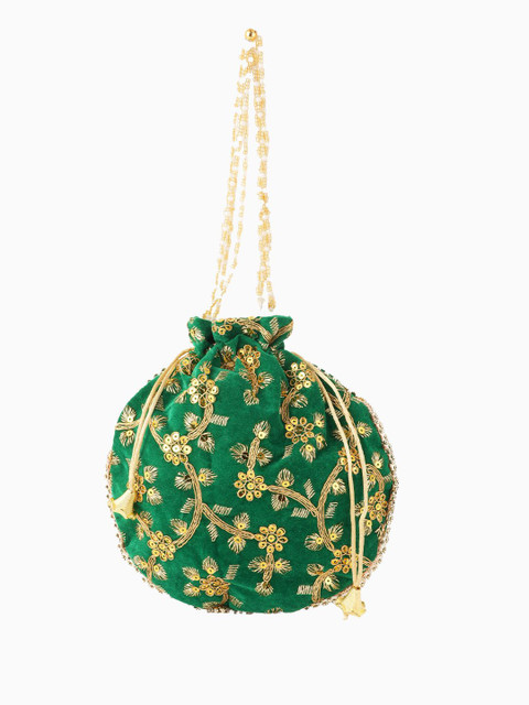 DRASTR Embroidered Sequinned Potli clutch