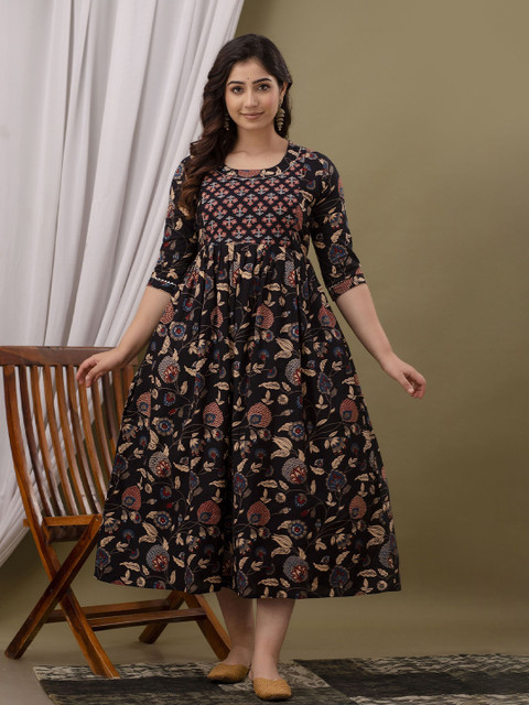 CORSICA Women Floral Printed Maternity Maxi Dress