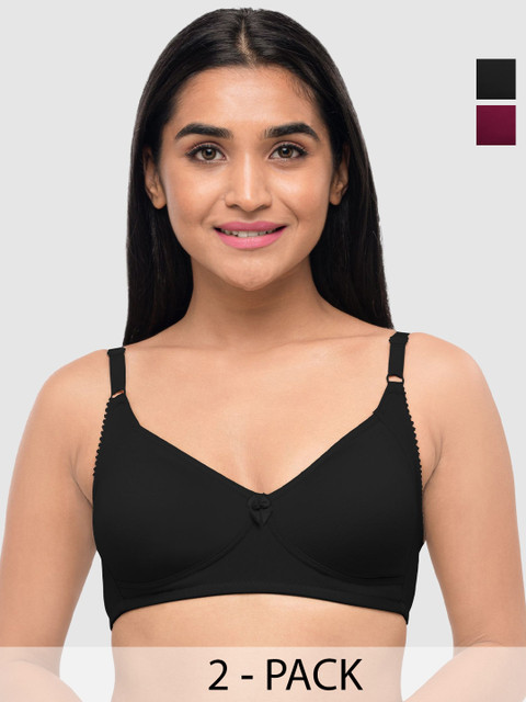 Lovable Pack Of 2 Full Coverage Seamless Non Padded T-shirt Bra