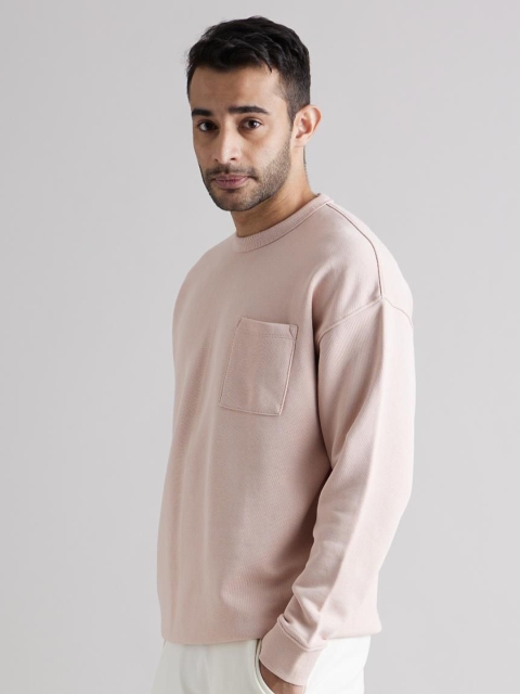 Celio Men Solid Pullover Cotton Sweatshirt - Image 4