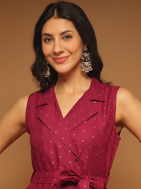 Anouk Printed Top With Trousers Co-Ords With Belt - Image 2