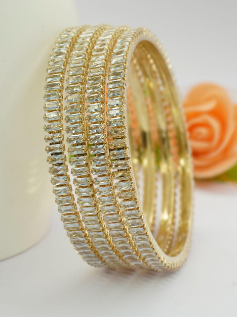 Panini jewels Americal Diamond AD 4 Pic Designer Bangles Set