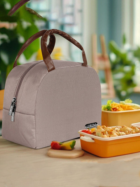LOREM Textured Insulated Lunch bag Travel Accessory