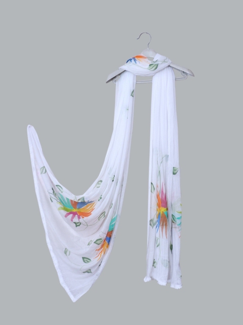 LA FEMINAE Floral Printed Chiffon Dupatta