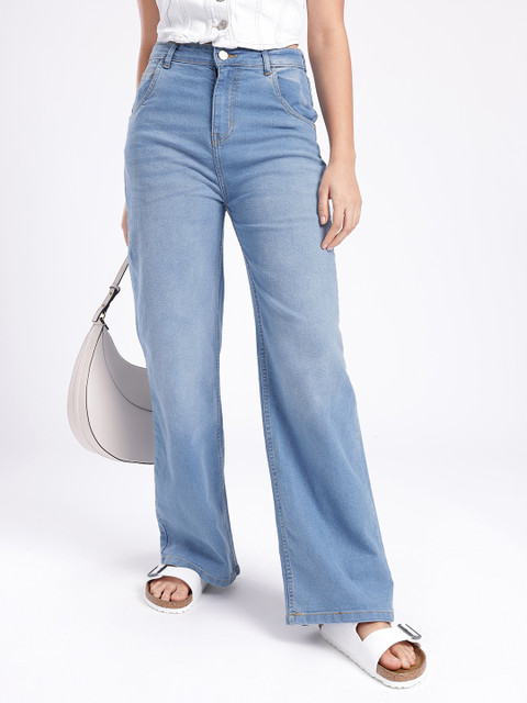 glitchez Women Wide Leg Stretchable Jeans