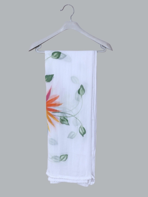 LA FEMINAE Floral Printed Chiffon Dupatta - Image 3