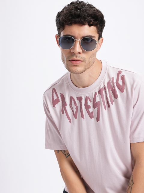 glitchez Typo Printed Oversized T-shirt