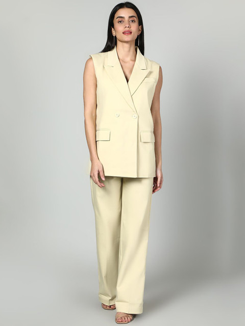 Fashion Sleevless Blazer and Trouser Set - Image 4