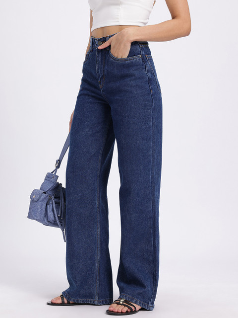 glitchez Women Flared Baggy Fit Jeans