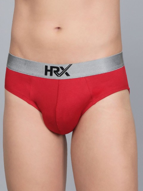HRX by Hrithik Roshan Basic BriefsUltrasoft Elastic Waistband HRX_BRF_001_RD/BLK/_1PC