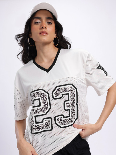 glitchez Print Oversized Fit T-shirt