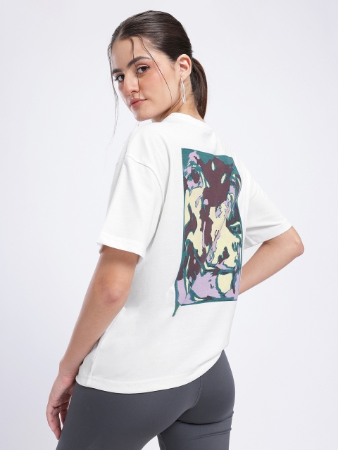 glitchez Graphic Printed Oversized Fit T-shirt