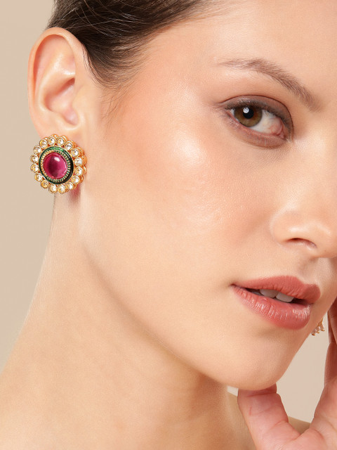 Anouk Gold Plated Stone Studded Earrings