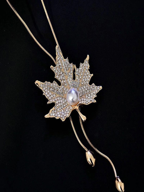 Shining Diva Fashion Gold-Plated Crystals Necklace